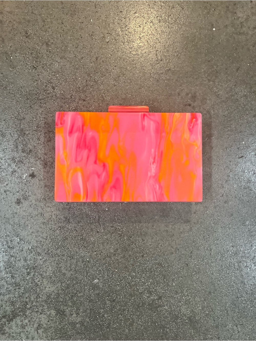 Pink & Orange Acrylic Box Clutch - Picture 2 of 4